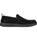 Black - Front - Skechers Mens Melson Willmore Relaxed Fit Slippers