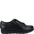 Black - Side - Fleet & Foster Womens-Ladies Polperro Leather Trainers