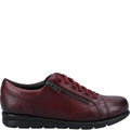 Bordeaux - Side - Fleet & Foster Womens-Ladies Polperro Leather Trainers