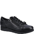 Black - Front - Fleet & Foster Womens-Ladies Polperro Leather Trainers