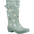 Green - Front - Cotswold Childrens-Kids Farmyard Alpaca Wellington Boots