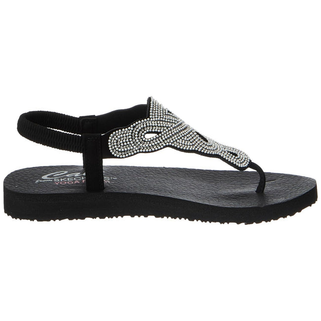 Skechers Women's Cali Meditation - Sweet Sparkle Flip-flop Thong Sandals  From Finish Line In Black | ModeSens