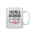 White-Black-Red - Back - Grindstore You're A Dickhead Secret Santa Mug