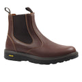 Brown-Black - Front - Grisport Mens Crieff Grain Leather Walking Boots