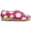 Pink - Back - Lunar Womens-Ladies Daisy Slippers