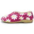Pink - Side - Lunar Womens-Ladies Daisy Slippers