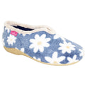 Blue - Front - Lunar Womens-Ladies Daisy Slippers