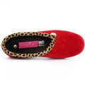 Red - Lifestyle - Lunar Womens-Ladies Paloma Leopard Print Slippers