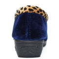 Navy - Back - Lunar Womens-Ladies Paloma Leopard Print Slippers