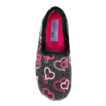 Black-Pink - Lifestyle - Lunar Womens-Ladies Jolly Hearts Slippers