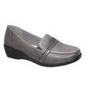 Grey - Front - Lunar Womens-Ladies Esther Casual Shoes