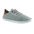 Grey - Front - Lunar Womens-Ladies St Ives Leather Plimsolls