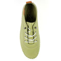 Khaki Green - Side - Lunar Womens-Ladies St Ives Leather Plimsolls