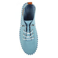 Light Blue - Lifestyle - Lunar Womens-Ladies St Ives Leather Plimsolls