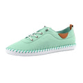 Mint - Side - Lunar Womens-Ladies St Ives Leather Plimsolls