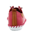 Raspberry - Back - Lunar Womens-Ladies St Ives Leather Plimsolls