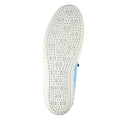 Santorini Blue - Close up - Lunar Womens-Ladies St Ives Leather Plimsolls