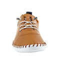 Tan - Side - Lunar Womens-Ladies St Ives Leather Plimsolls