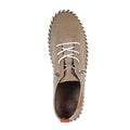 Taupe - Pack Shot - Lunar Womens-Ladies St Ives Leather Plimsolls