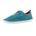 Teal - Front - Lunar Womens-Ladies St Ives Leather Plimsolls