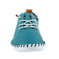 Teal - Side - Lunar Womens-Ladies St Ives Leather Plimsolls