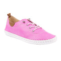 Fuchsia - Front - Lunar Womens-Ladies St Ives Leather Plimsolls