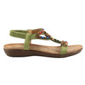 Khaki - Lifestyle - Lunar Womens-Ladies Mariella Beaded Sandals