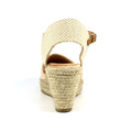 Beige - Back - Lunar Womens-Ladies Craster Wedges