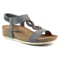 Grey - Front - Lunar Womens-Ladies Barwell Sandals