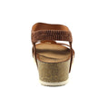 Tan - Back - Lunar Womens-Ladies Barwell Sandals