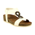 White - Front - Lunar Womens-Ladies Barwell Sandals