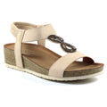 Beige - Front - Lunar Womens-Ladies Barwell Sandals