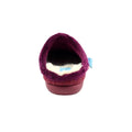 Burgundy - Back - Lunar Womens-Ladies Juniper Snowflake Slippers