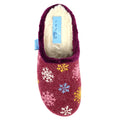 Burgundy - Lifestyle - Lunar Womens-Ladies Juniper Snowflake Slippers