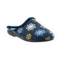 Blue - Front - Lunar Womens-Ladies Juniper Snowflake Slippers