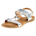 Silver - Side - Lunar Womens-Ladies Danby Sandals