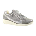 Grey - Front - Lunar Womens-Ladies Aubrey Trainers