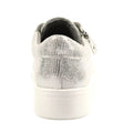 Silver - Back - Lunar Womens-Ladies Shimmer Trainers