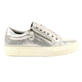 Silver - Side - Lunar Womens-Ladies Shimmer Trainers