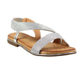 Silver - Front - Lunar Womens-Ladies Bindi Sandals