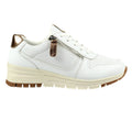 White - Side - Lunar Womens-Ladies Verona III Suede Trainers