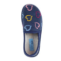 Navy - Pack Shot - Lunar Womens-Ladies Joyful Slippers