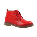 Red - Front - Lunar Womens-Ladies Claire II Leather Ankle Boots