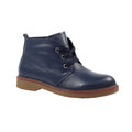 Navy - Front - Lunar Womens-Ladies Claire II Leather Ankle Boots