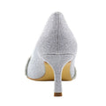 Silver - Back - Lunar Womens-Ladies Kalina Court Shoes