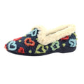 Navy - Front - Lunar Womens-Ladies Truffle Slippers