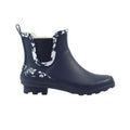 Navy - Side - Lazy Dogz Womens-Ladies Prairie Wellington Boots