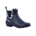 Navy - Front - Lazy Dogz Womens-Ladies Prairie Wellington Boots