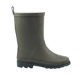 Green - Side - Lazy Dogz Childrens-Kids Pepper Wellington Boots