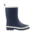 Navy - Side - Lazy Dogz Childrens-Kids Pepper Wellington Boots